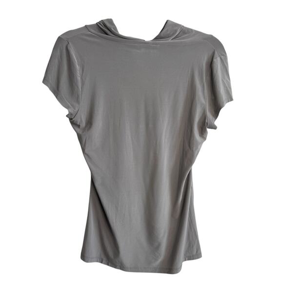 The Limited Gray Cowl Neck Short Sleeve Shirt - Picture 4 of 7